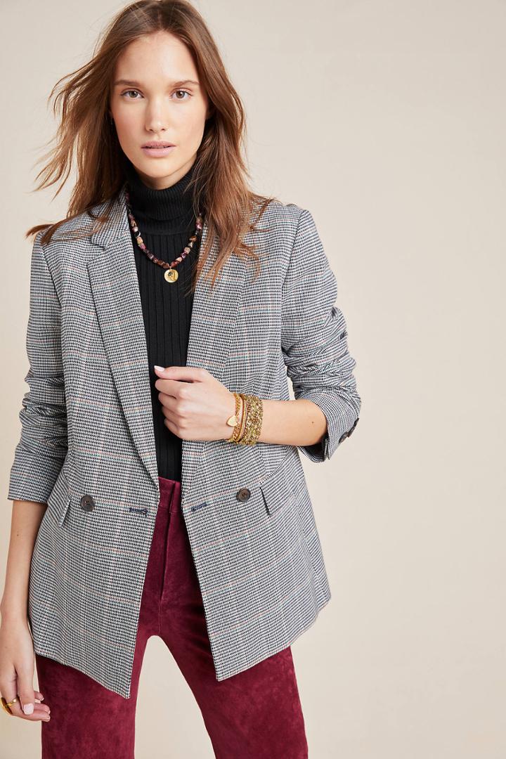 Bb Dakota Thames Plaid Blazer