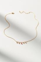 Anthropologie Delicate Rainbow Charm Necklace