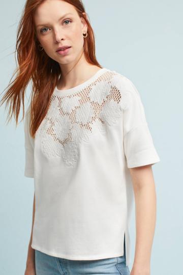 James Coviello Floral Mesh Top