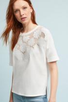 James Coviello Floral Mesh Top