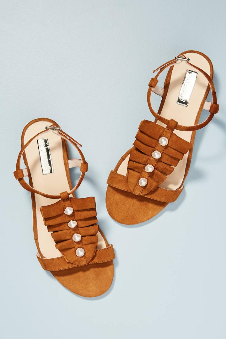 Elysess Pearled Heeled Sandals