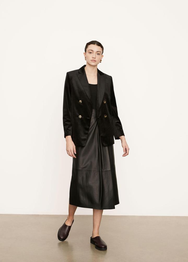 Vince Velvet Double Breasted Blazer