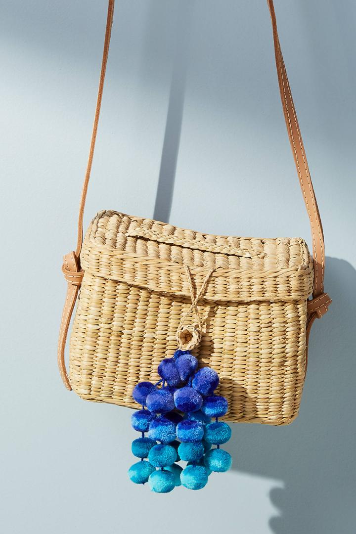 Nannacay Large Pom Pom Crossbody Bag