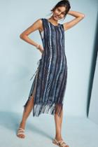 L Space Striped & Fringed Cover-up