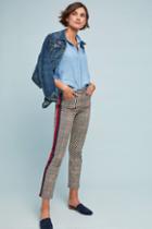 Mother The Insider High-rise Plaid Skinny Ankle Jeans