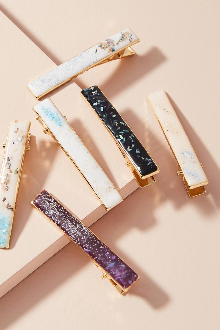 Anthropologie Glittering Hair Clip Set