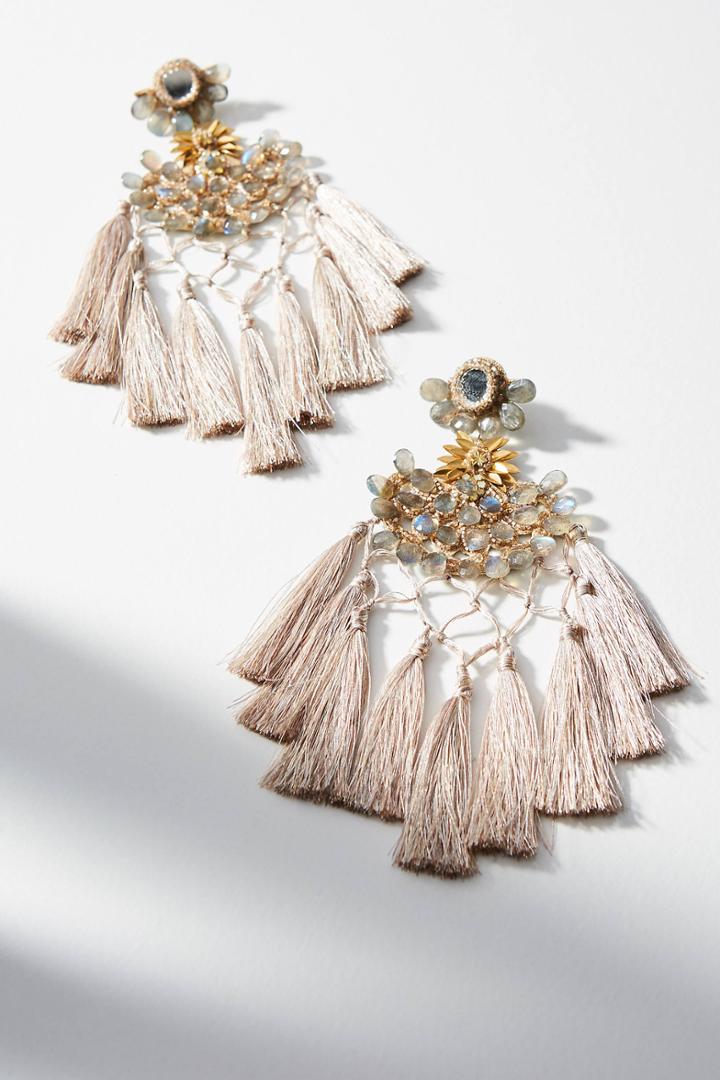 Deepa Gurnani Cwen Tassel Drop Earrings