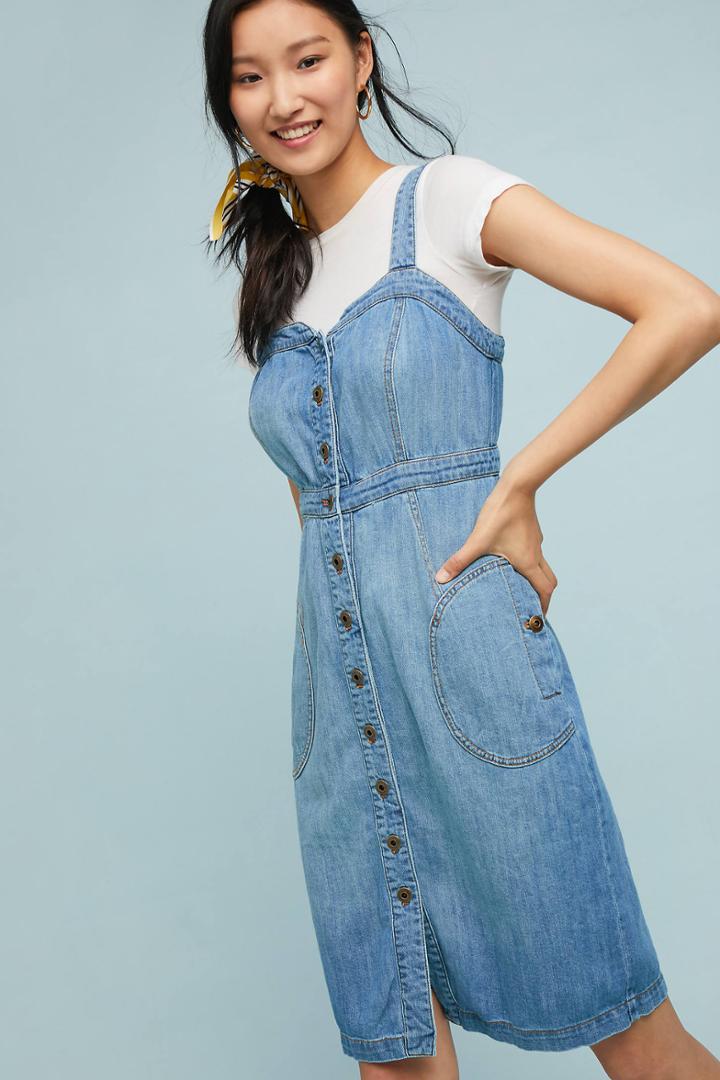 Pilcro And The Letterpress Pilcro Buttondown Denim Dress