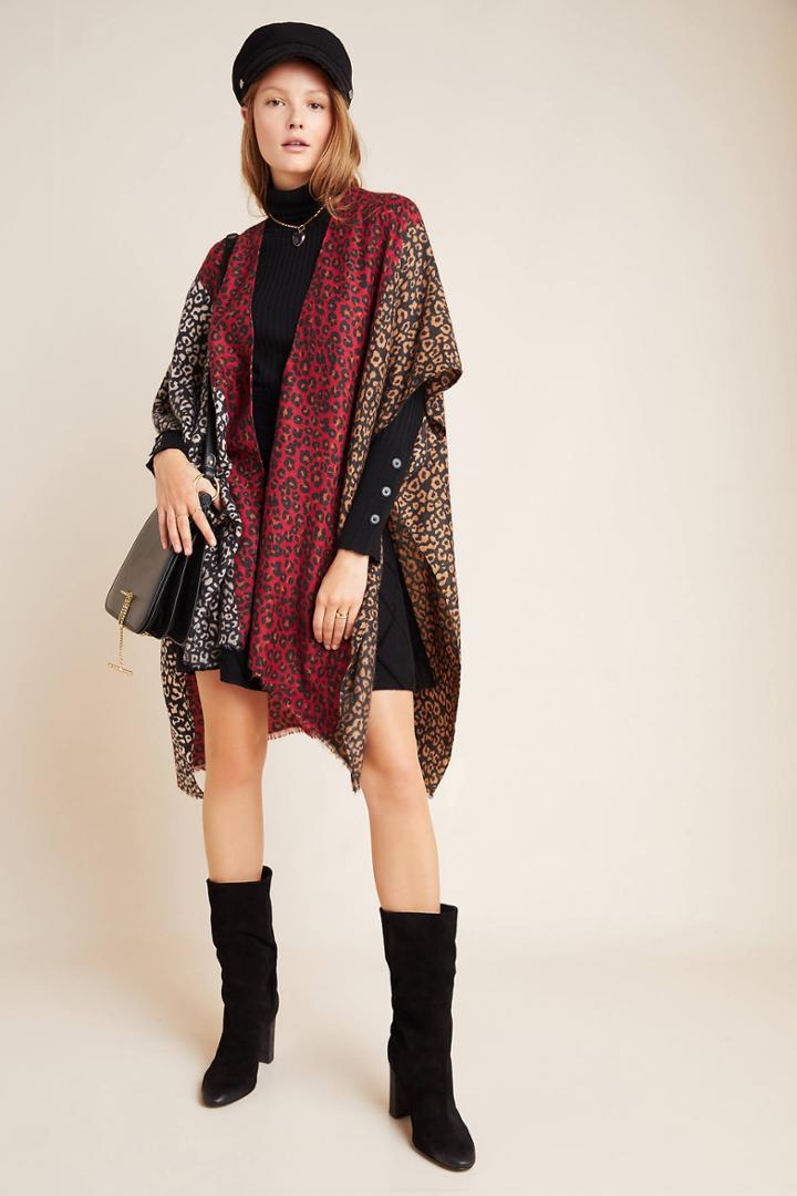 Anthropologie Claudia Leopard-printed Kimono