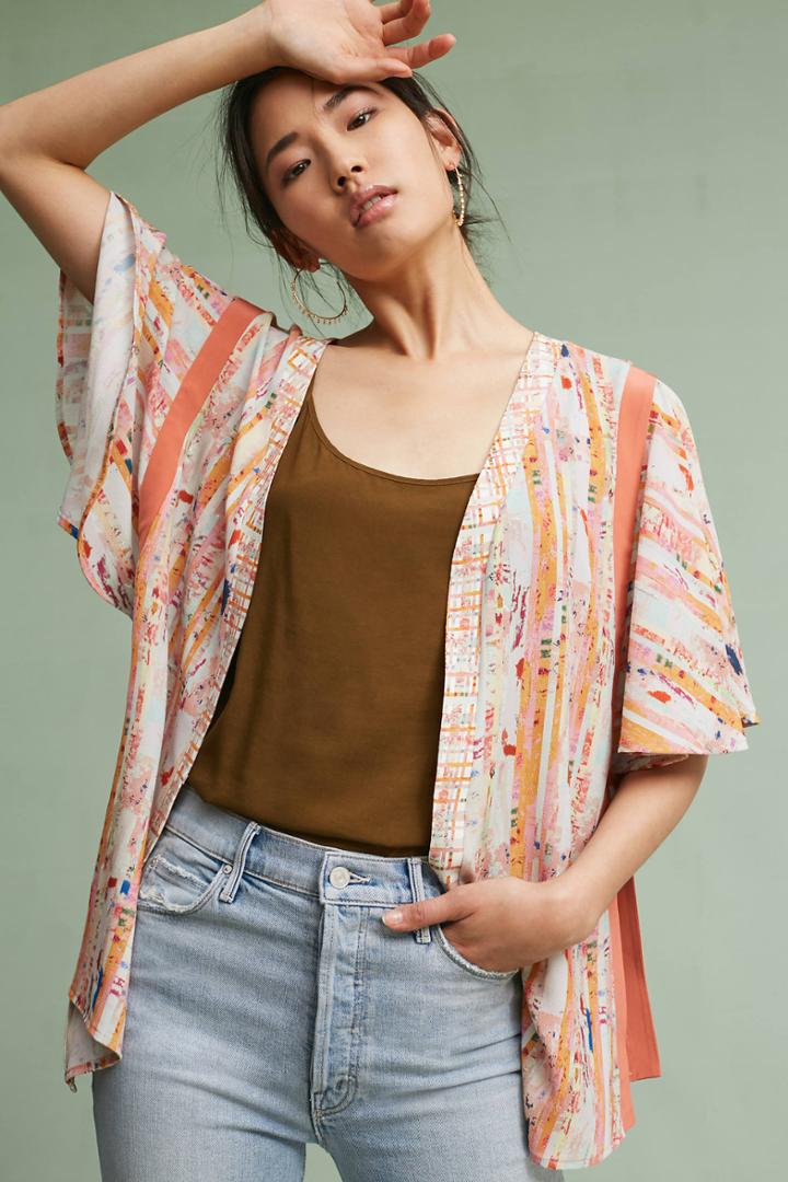Anthropologie Cera Printed Kimono