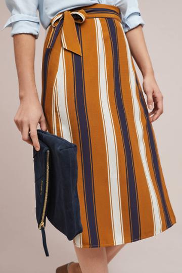 Porridge Clothing Melody Striped Wrap Skirt