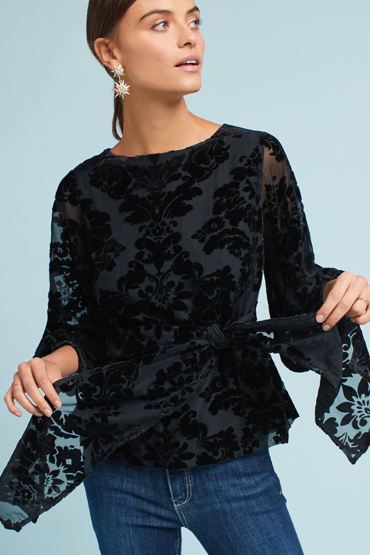 Yumi Kim Velvet Tied Blouse
