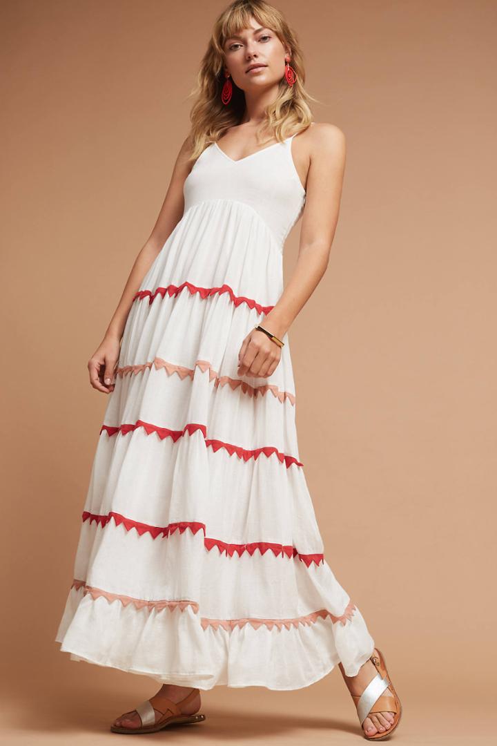 Carolina K Lorenna Embroidered Maxi Dress