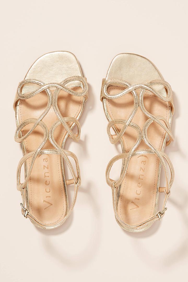 Vicenza Serena Beaded Slingback Sandals