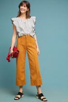Chino By Anthropologie Cropped Wide-leg Chino Pants