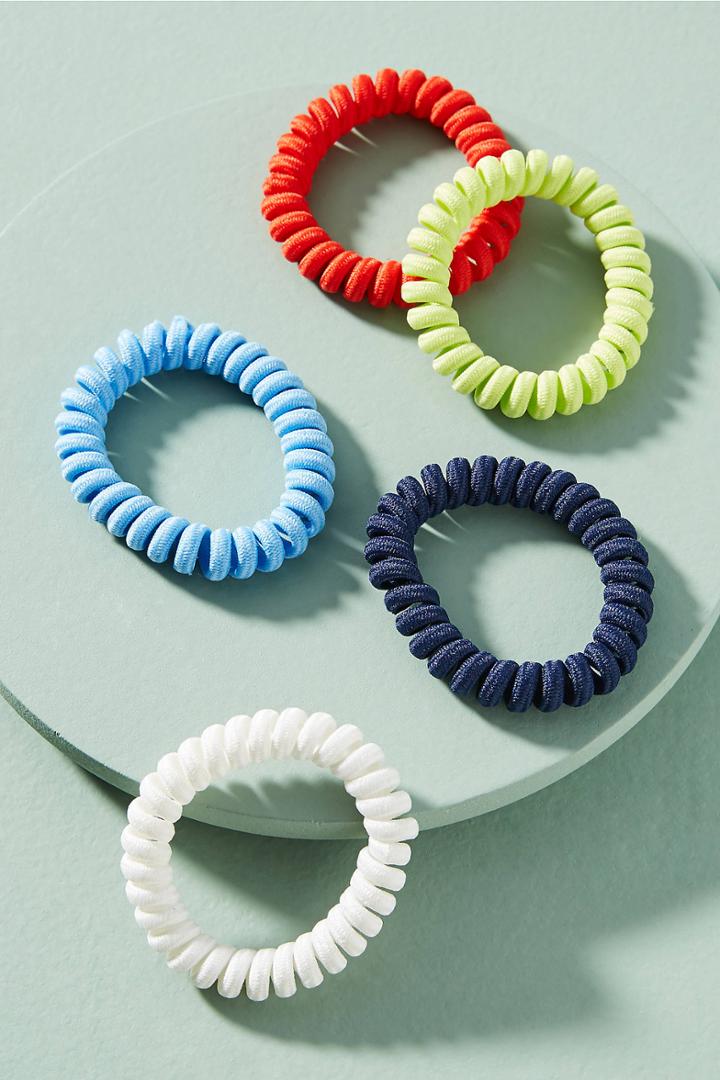 Anthropologie Coiled Elastic Hair Tie Set