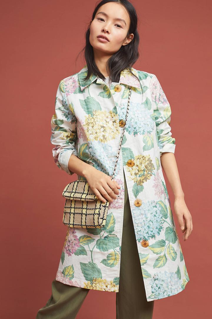 Anthropologie Hydrangea Coat