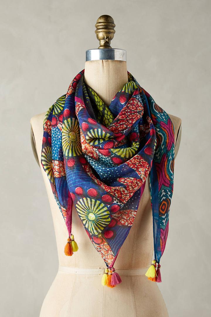 Anthropologie Bindya Silk Scarf