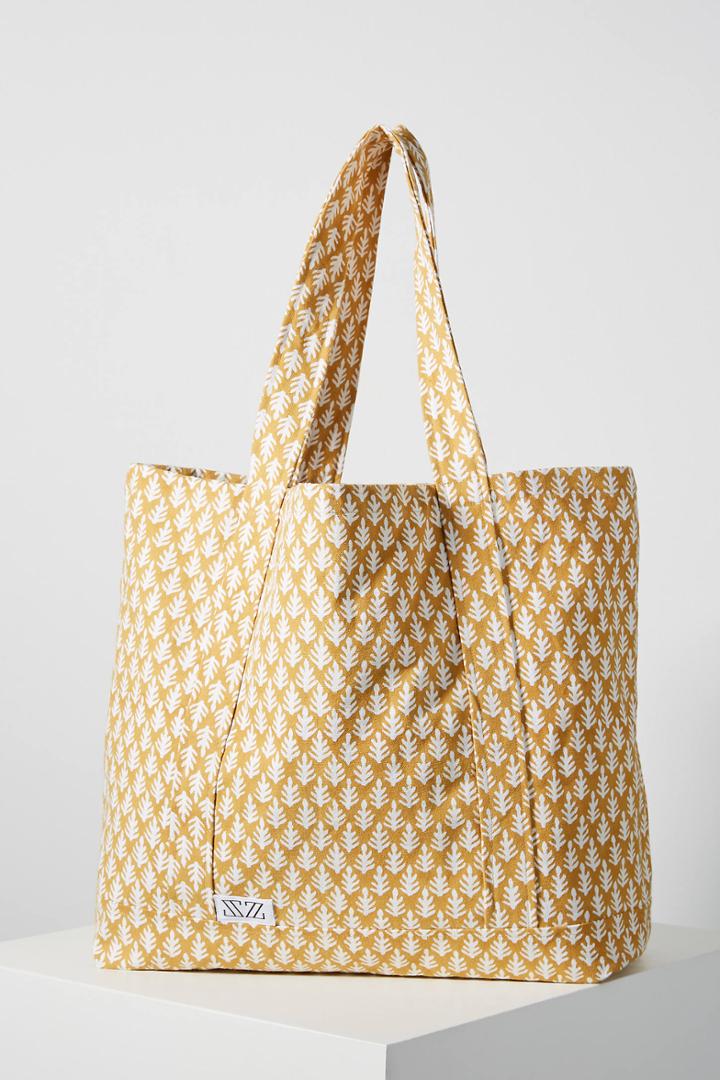Sz Blockprints Striped Tote Bag
