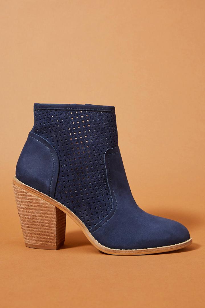 Anthropologie Perforated Heeled Booties
