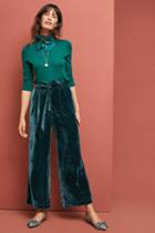 Birds Of Paradis By Trovata Emma Velvet Wide-leg Pants