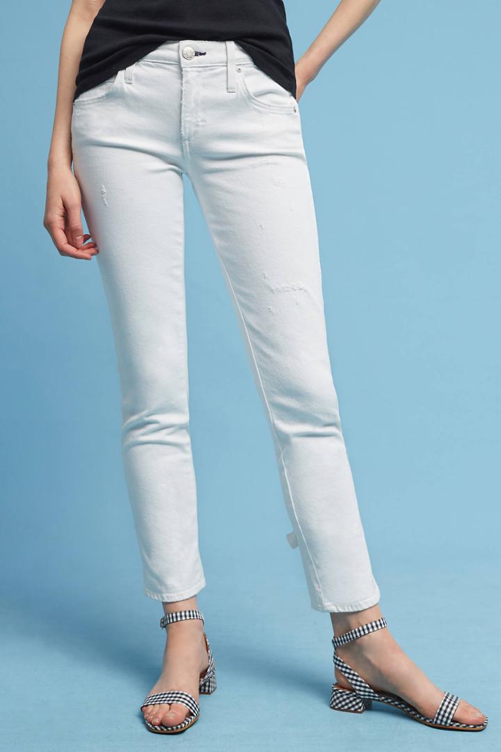 Amo Bow Mid-rise Ankle Jeans