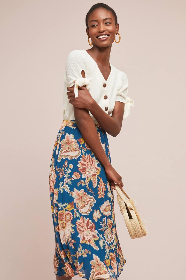 Akemi + Kin Medallion Pleated Skirt