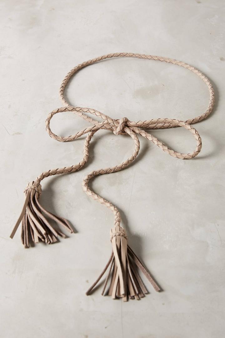 Anthropologie Leather Fringe Belt