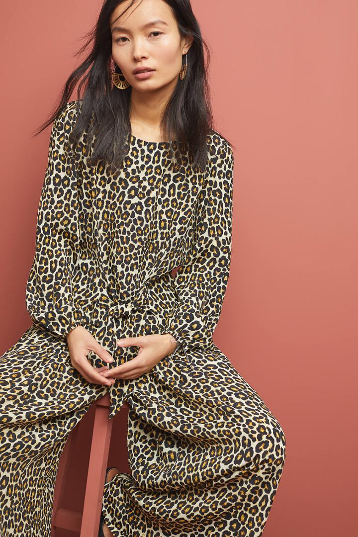 Kachel X Anthropologie Rosalie Leopard Blouse