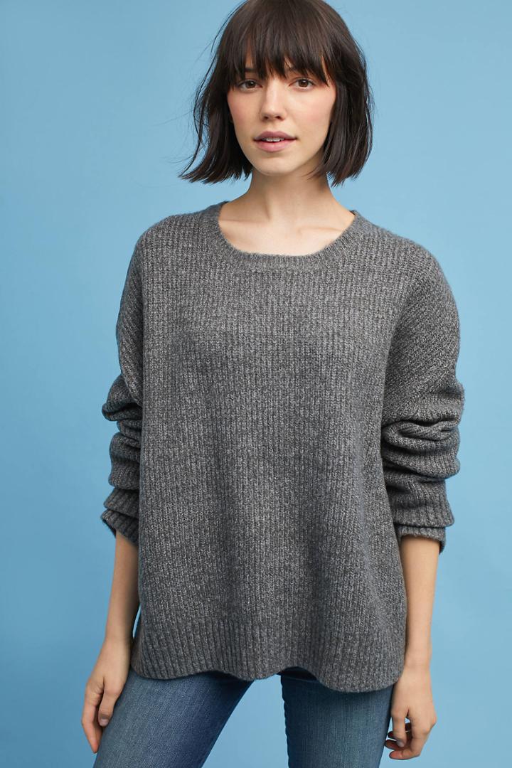 Moth Oversized Scoop Neck Pullover