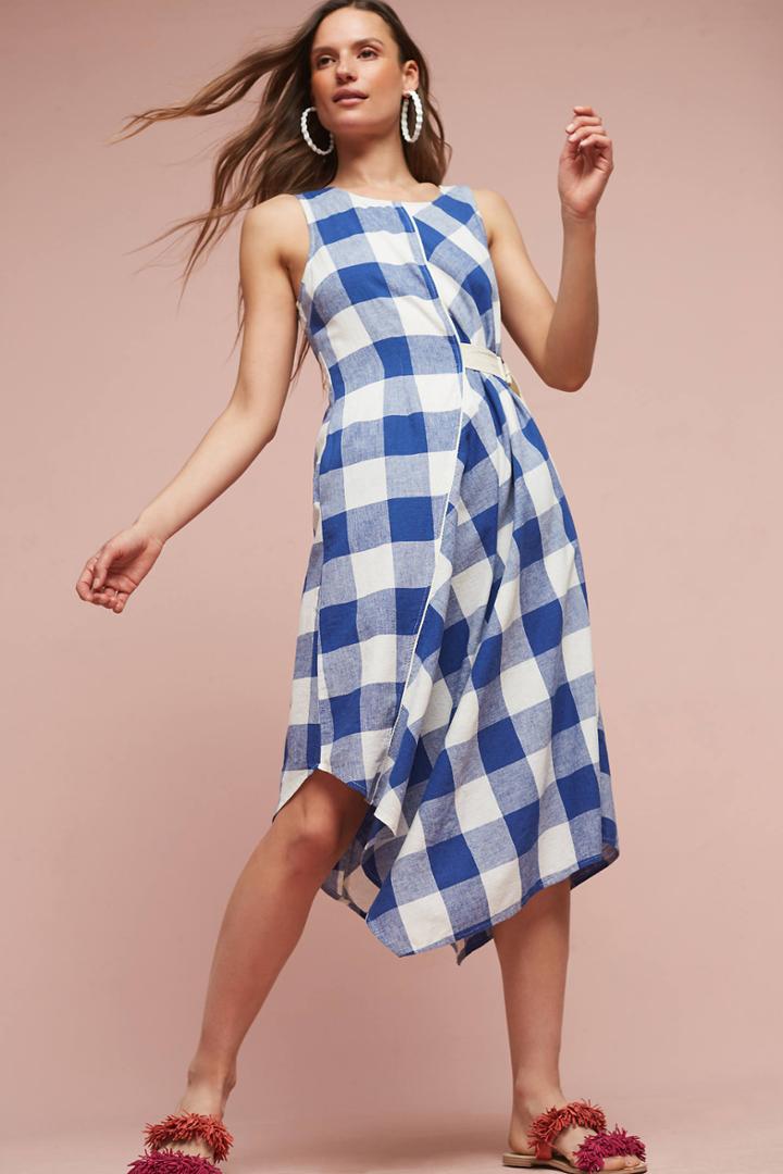 Maeve Belted Gingham Dress