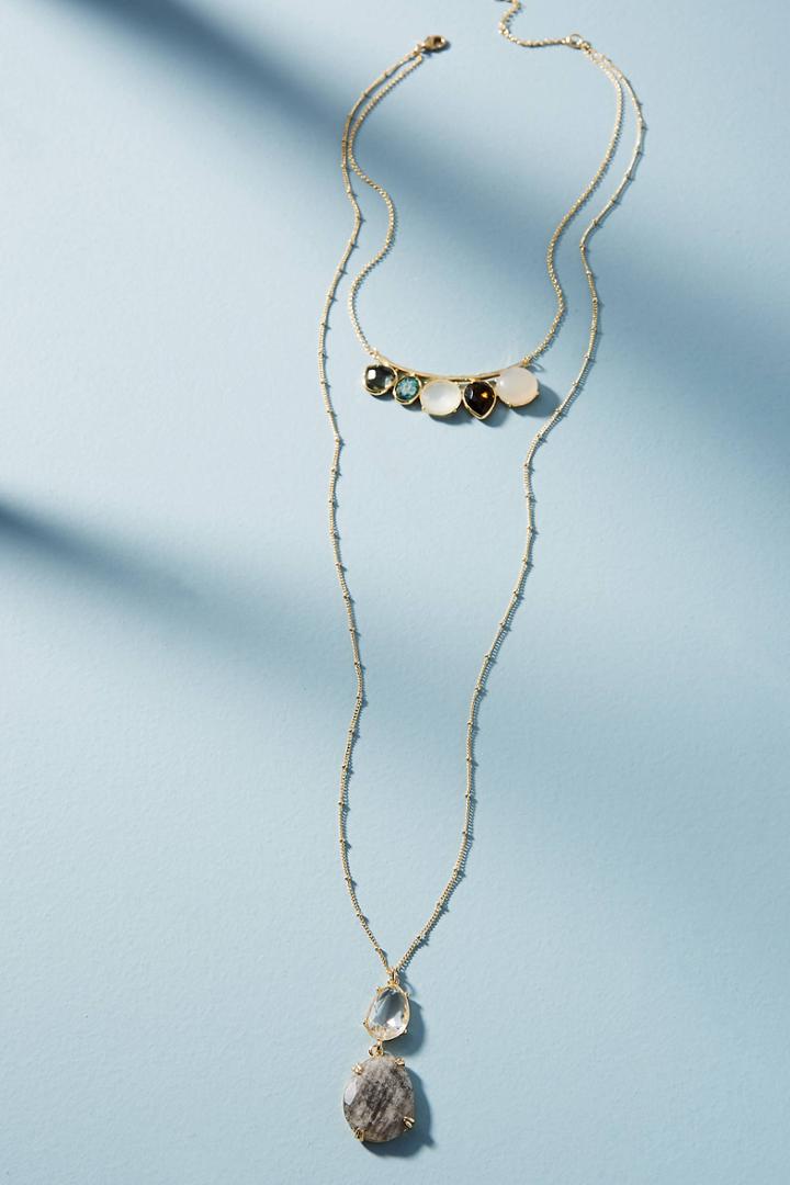 Anthropologie Finley Layered Pendant Necklace