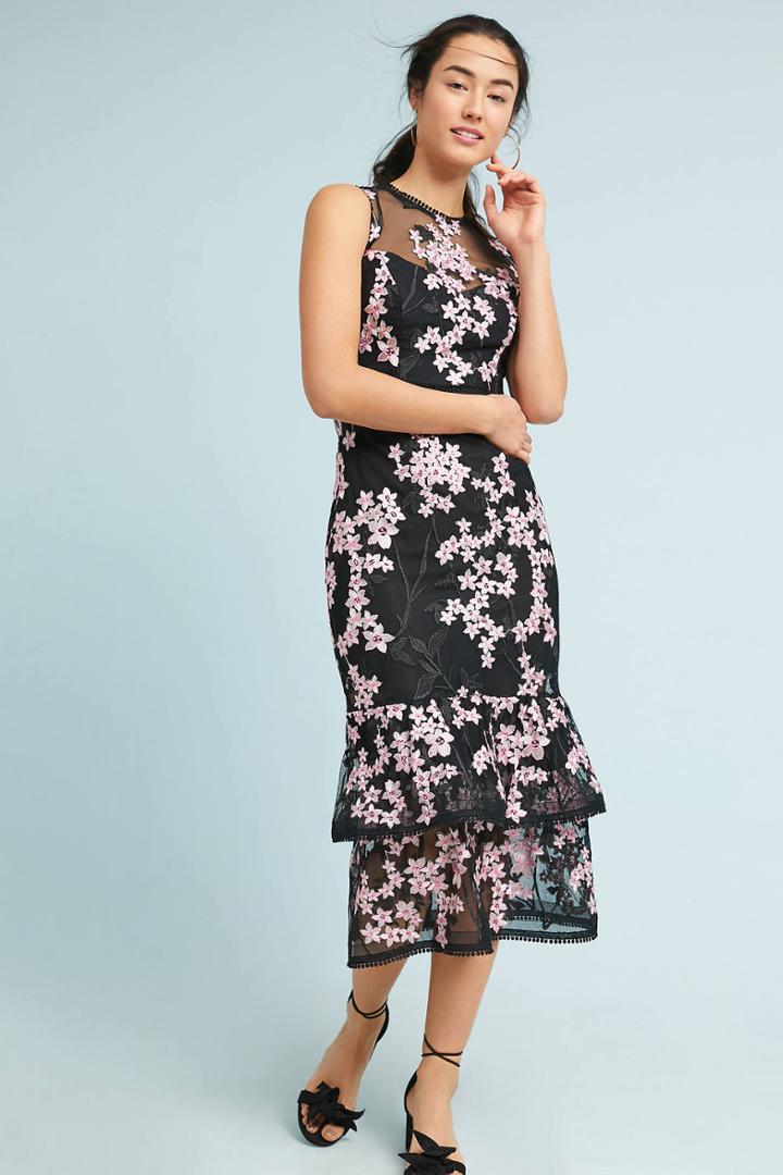 Shoshanna Dominic Tiered Midi Dress