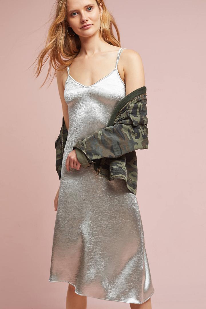 Seen Worn Kept Metallic Asymmetrical Dress