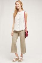 Pilcro Cropped Wide-leg Chinos Sand