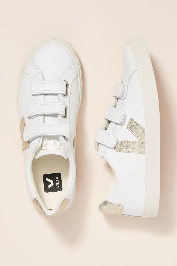 Veja White Gold Low-top Sneakers