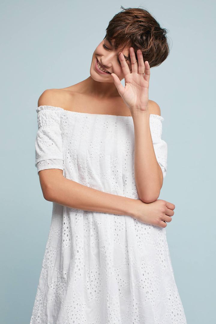J.o.a. Carter Off-the-shoulder Swing Dress