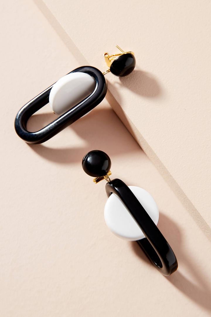 Rachel Comey Lohr Black & White Drop Earrings