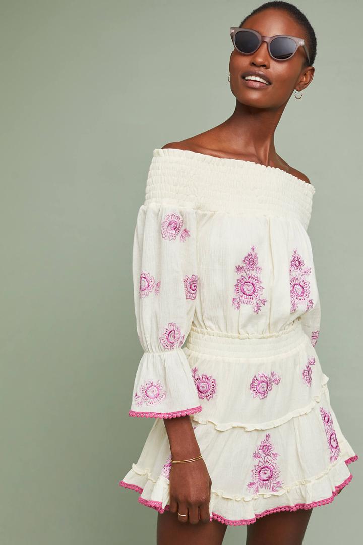 Misa Floral Off-the-shoulder Dress