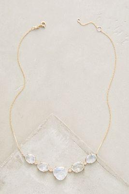 Lulu White Diamond And Moonstone Dream Necklace In