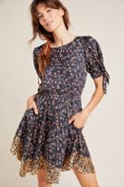 Anthropologie Scarlett Tie-sleeved Mini Dress