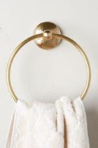 Anthropologie Hammered Brass Towel Ring
