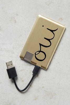 Triple C Power Card Ultra Thin Charger Gold