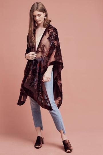 Anthropologie Tirra Velvet Kimono