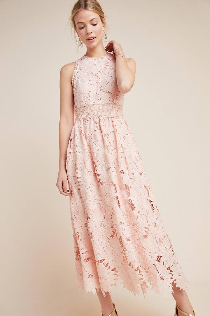 Shoshanna Chantae Lace Midi Dress