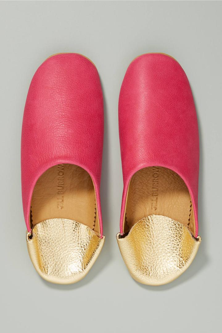 Jill Burrows Sunset Pink & Gold Slippers