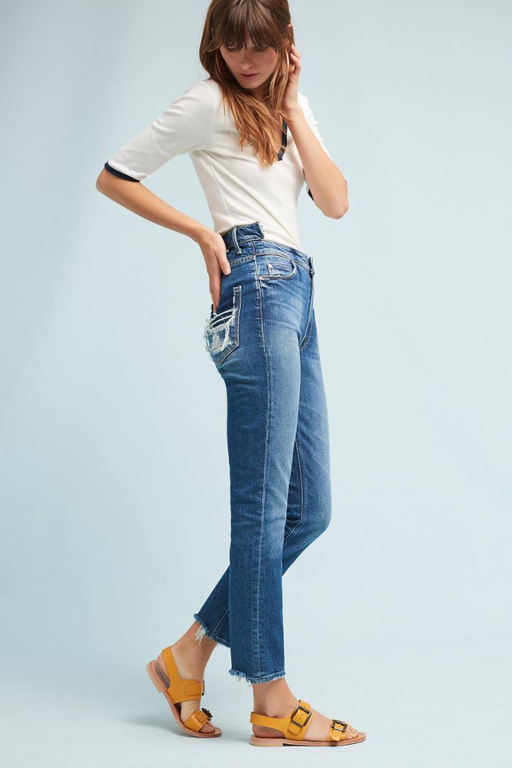 Mother The Dazzler Shift Ultra High-rise Cropped Skinny Jeans