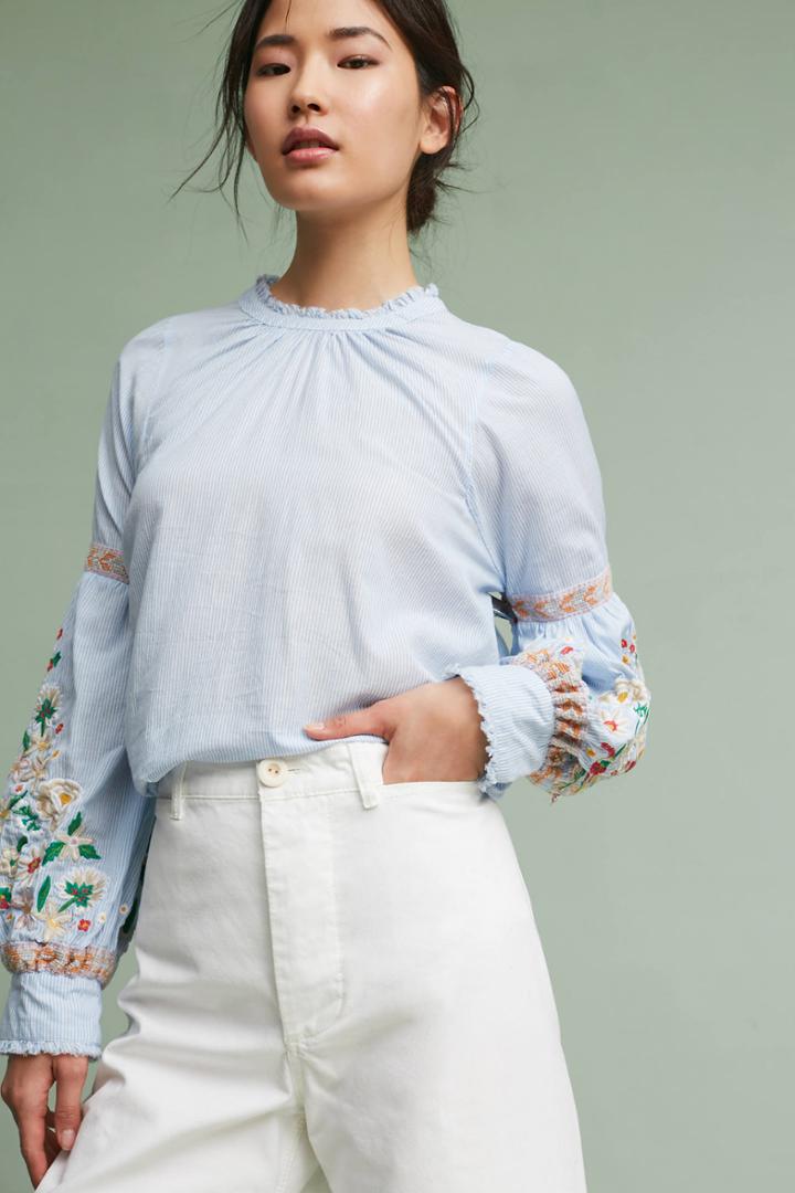 Antik Batik Fields Embroidered Pullover
