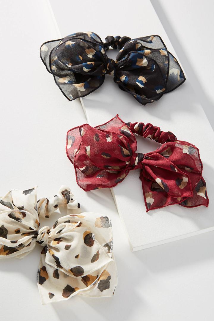 Anthropologie Gabby Leopard-printed Headband Set