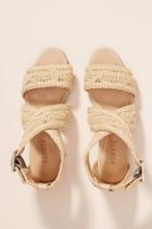 Schutz Woven Jute Criss-cross Sandals